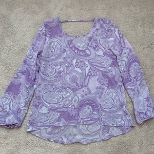 Purple Paisley Long Sleeve- Charming Charlie’s